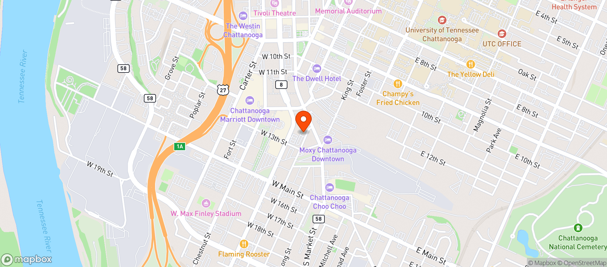 Map showing La Quinta Inns & Suites
