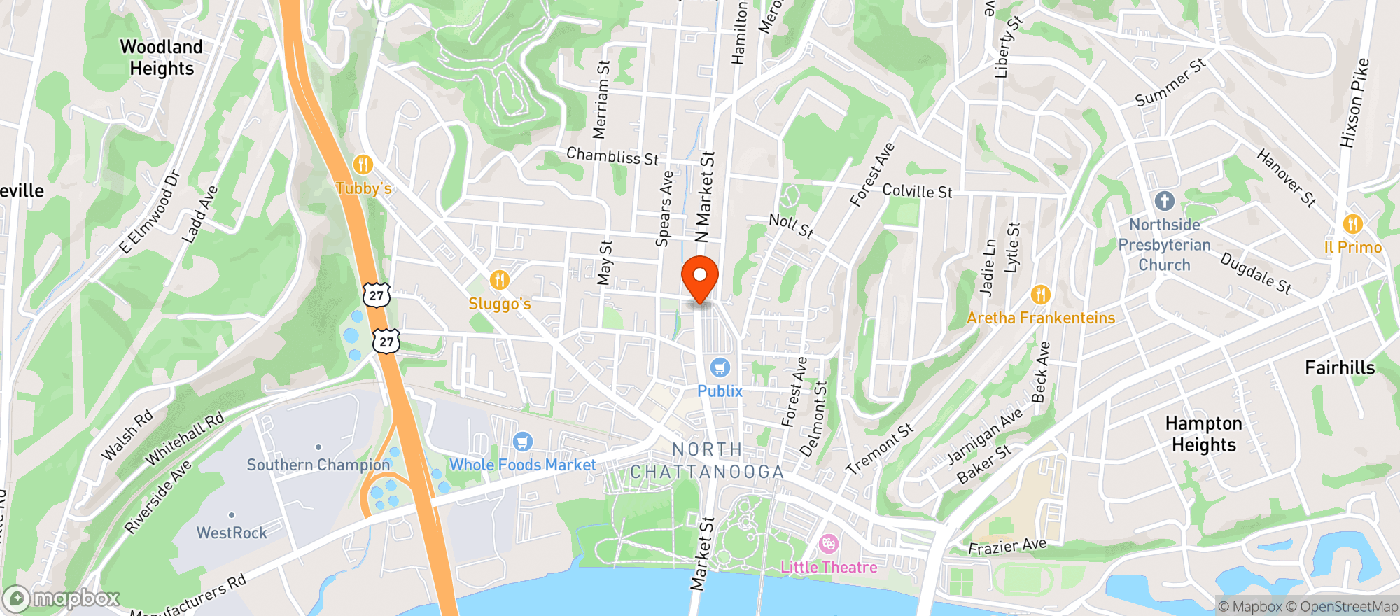 Map showing Publix Super Market
