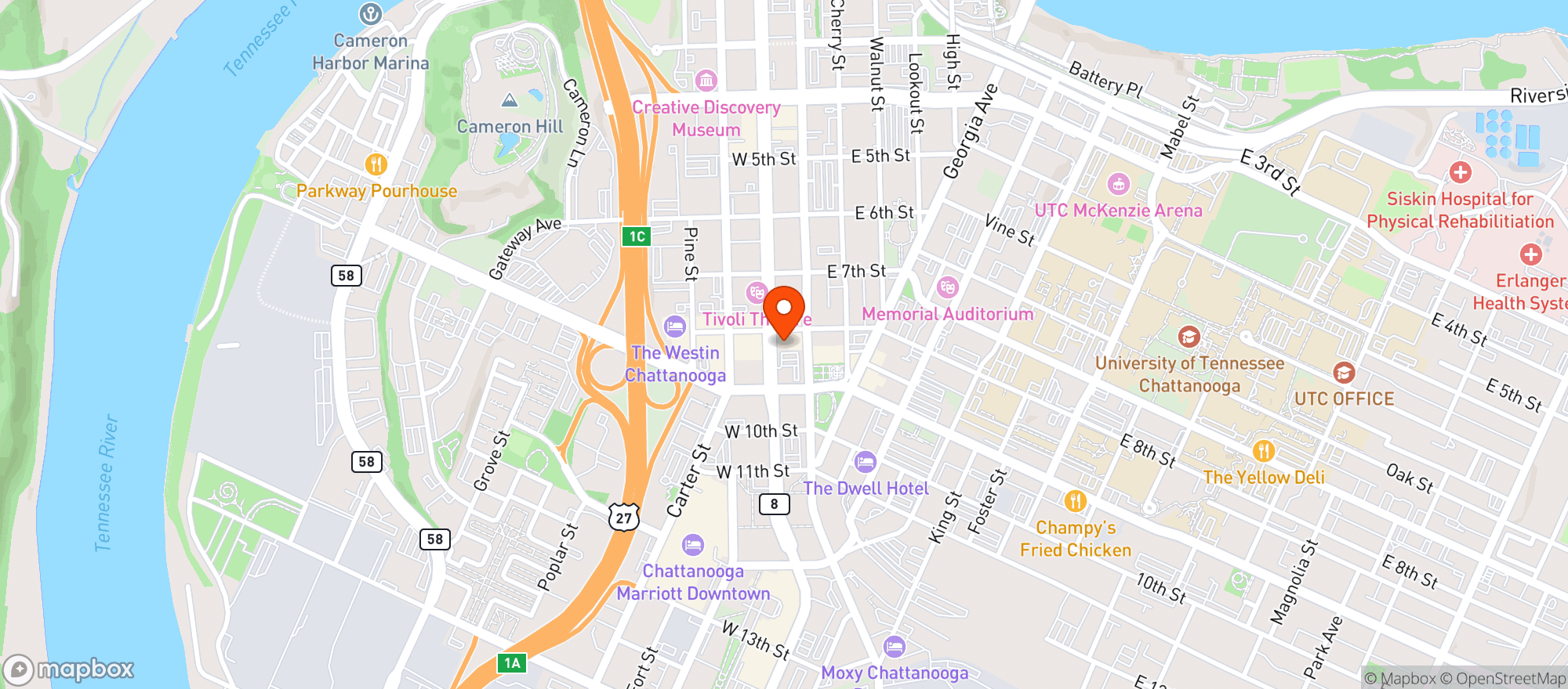 Map showing Vaportonics