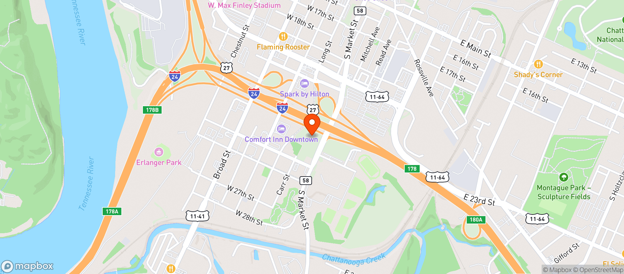 Map showing Valkyrie Axe Throwing
