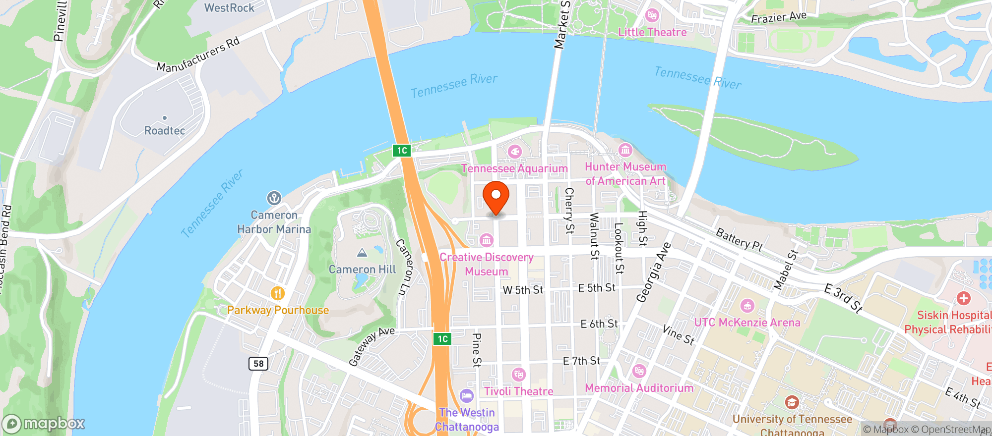 Map showing Buddy's Vapes & Novelties
