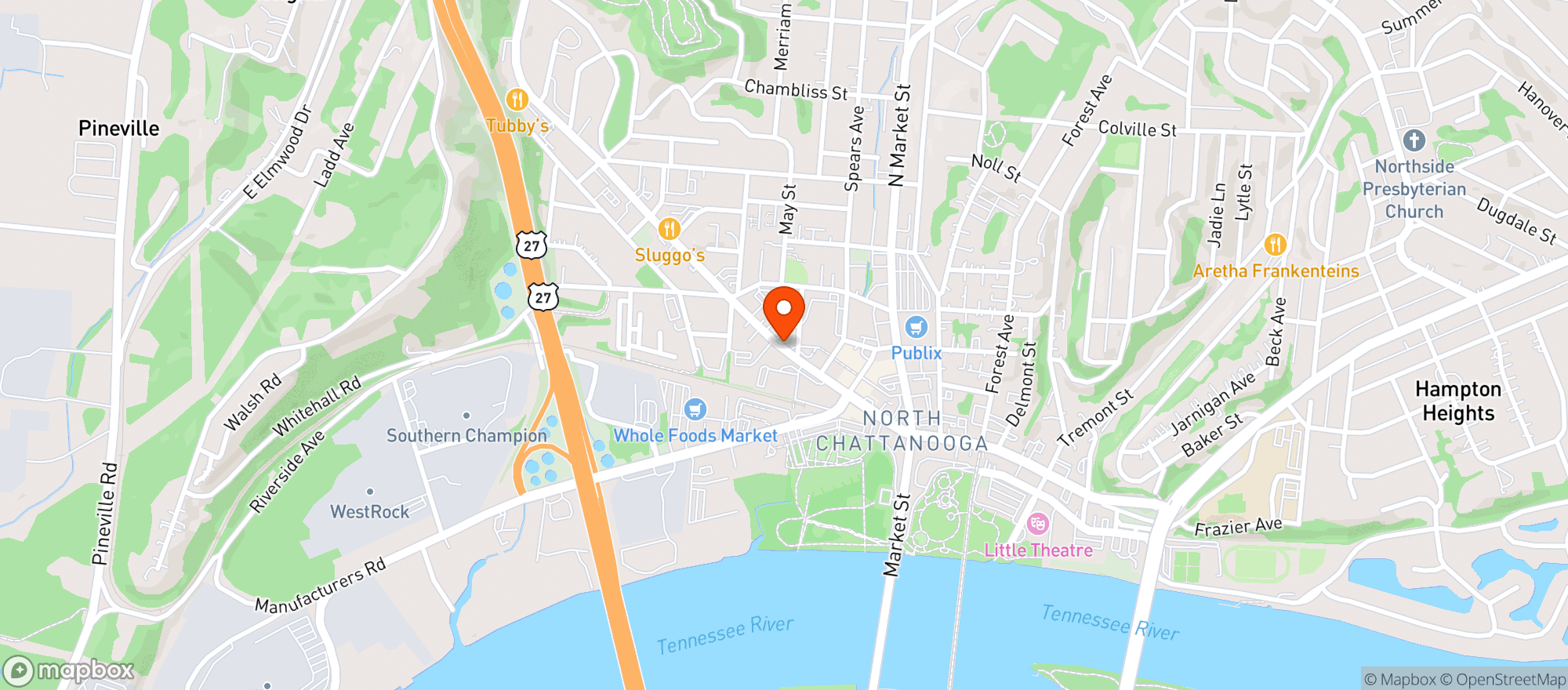 Map showing Northshore Liquor & Wine