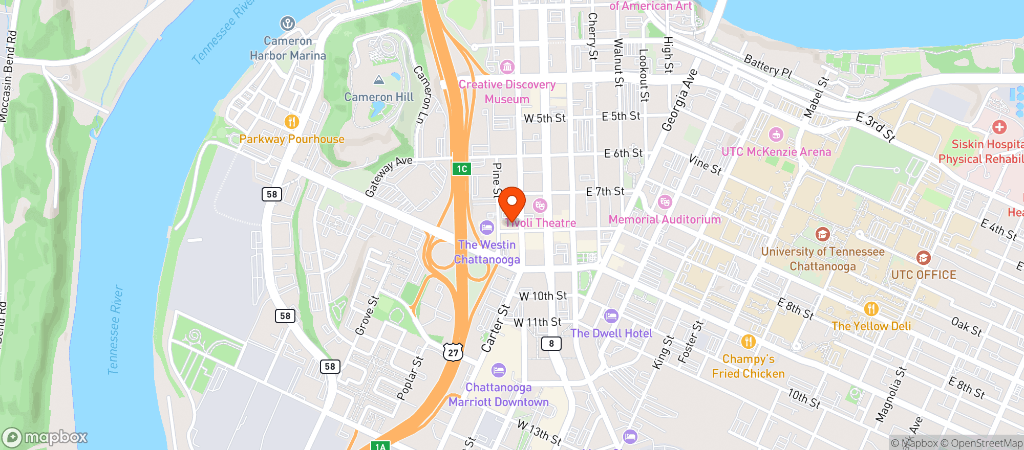 Map showing St. John S Restaurant