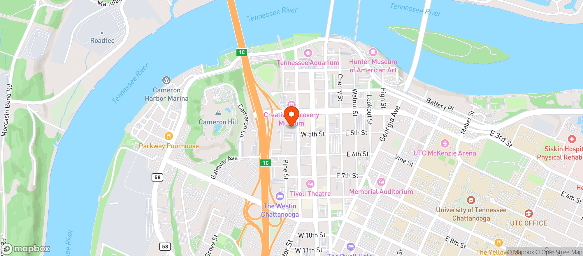 Map showing Pizza Bros