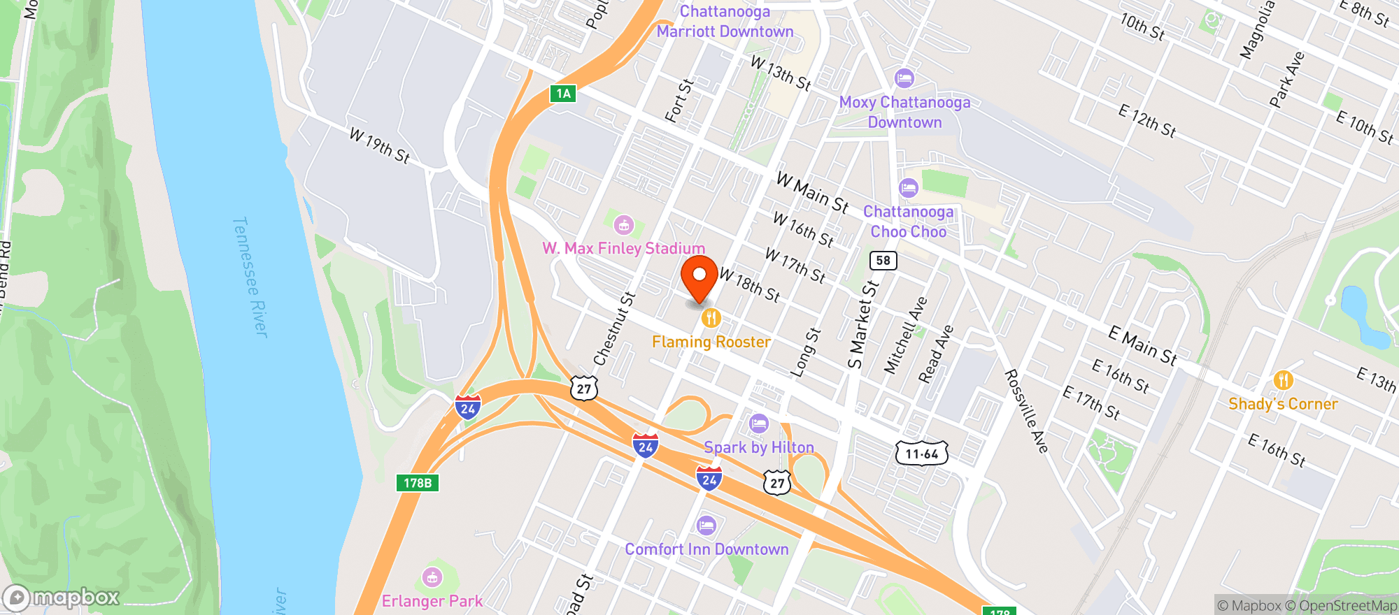 Map showing Haygood Market