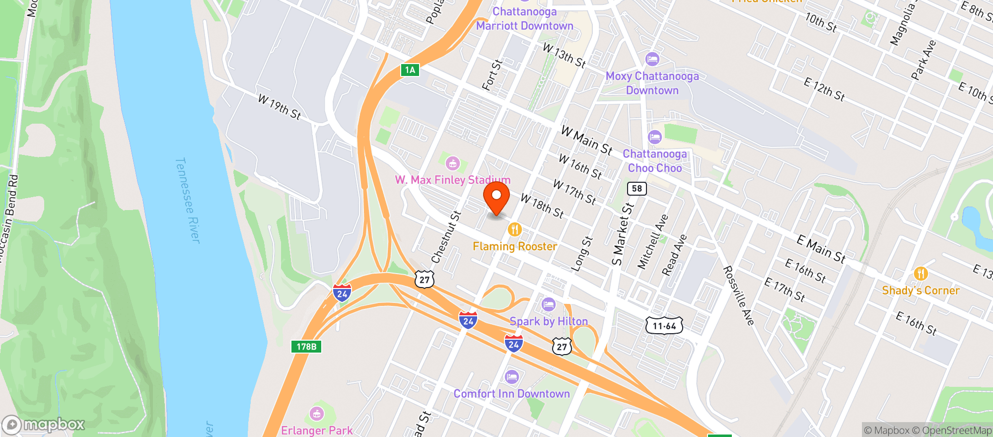 Map showing Whiskey Cowgirl