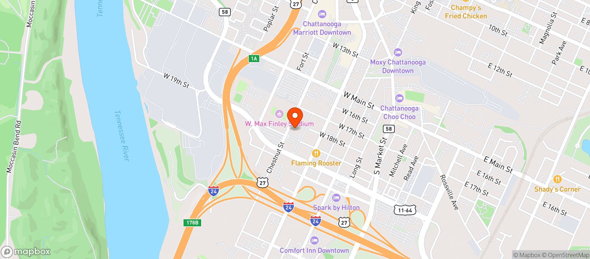 Map showing Southside Social