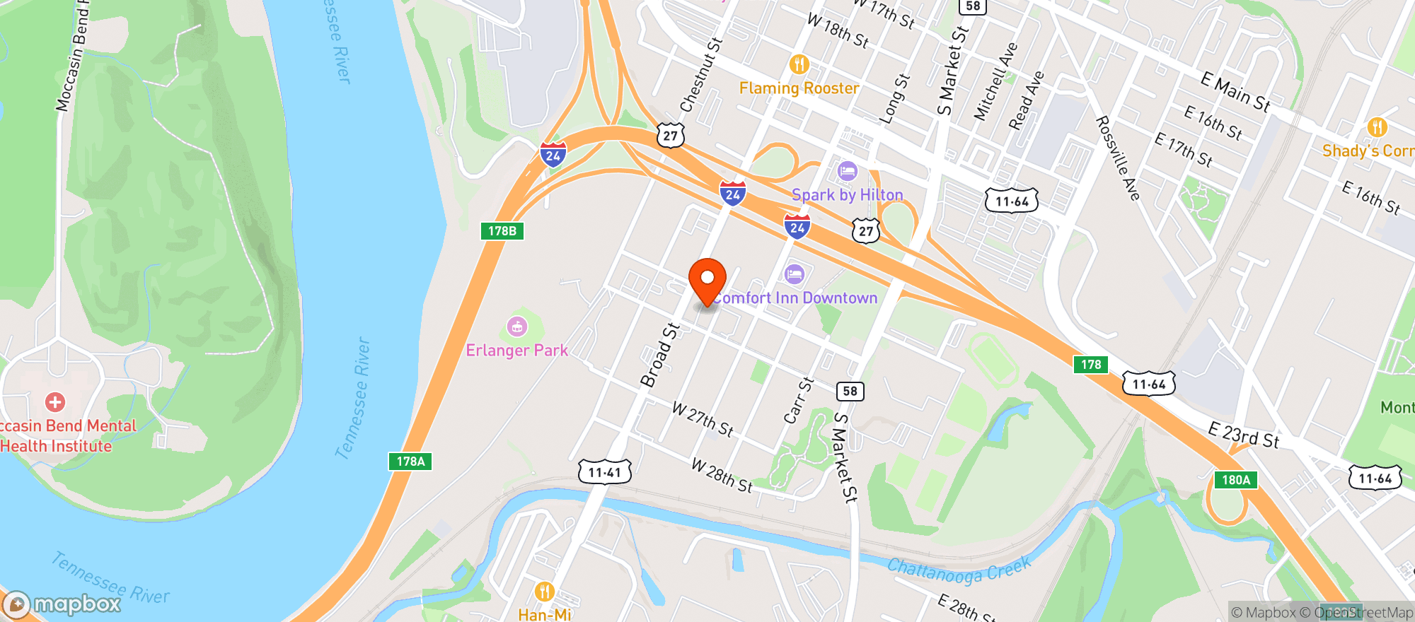 Map showing Raceway #6866