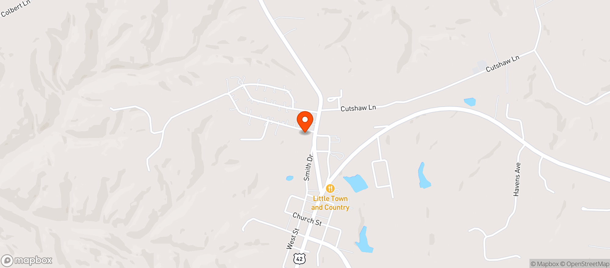 Map showing FAST LANE LIQUOR