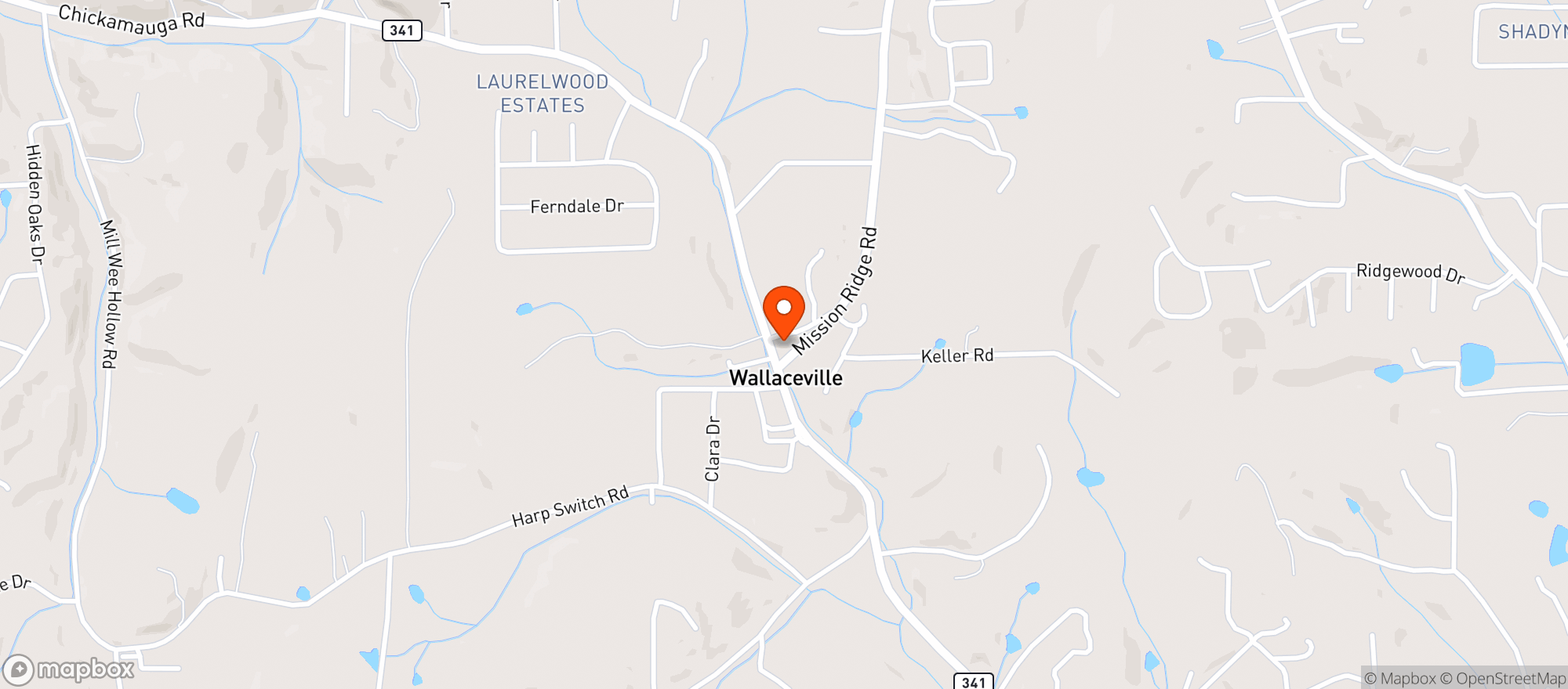 Map showing Lil' Pig Market