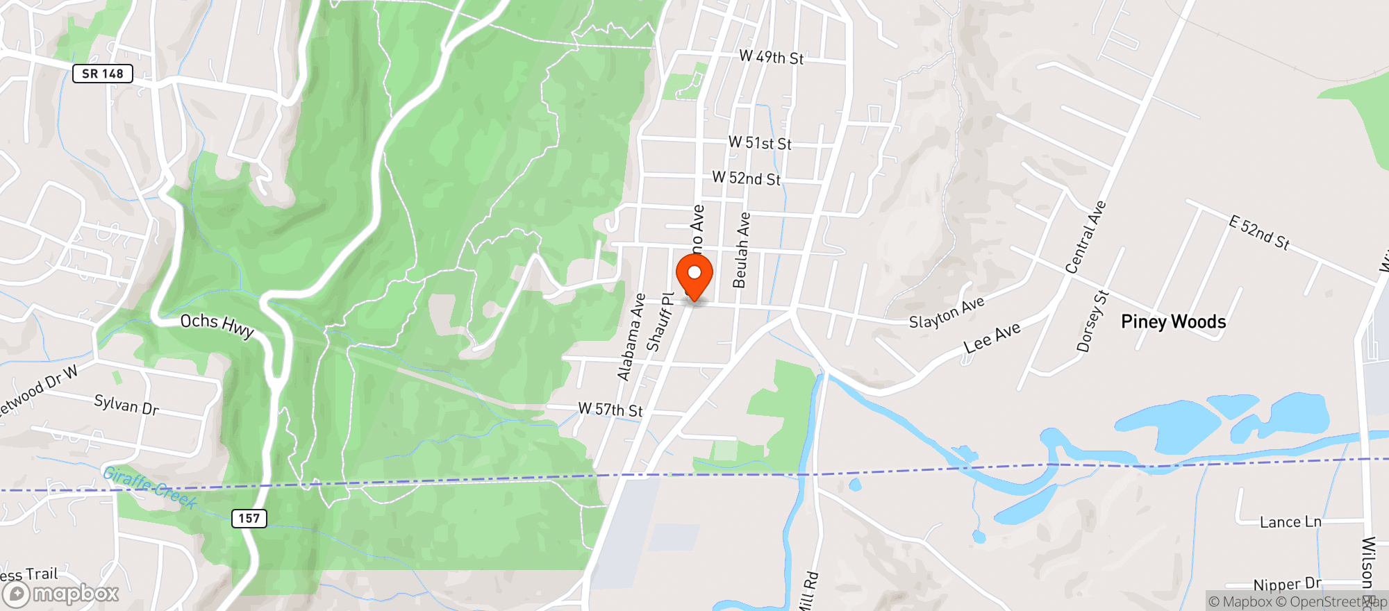 Map showing Woodshop