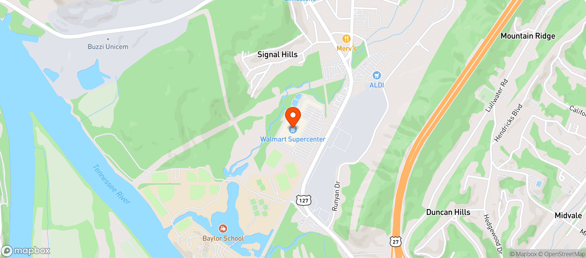 Map showing Walmart Supercenter