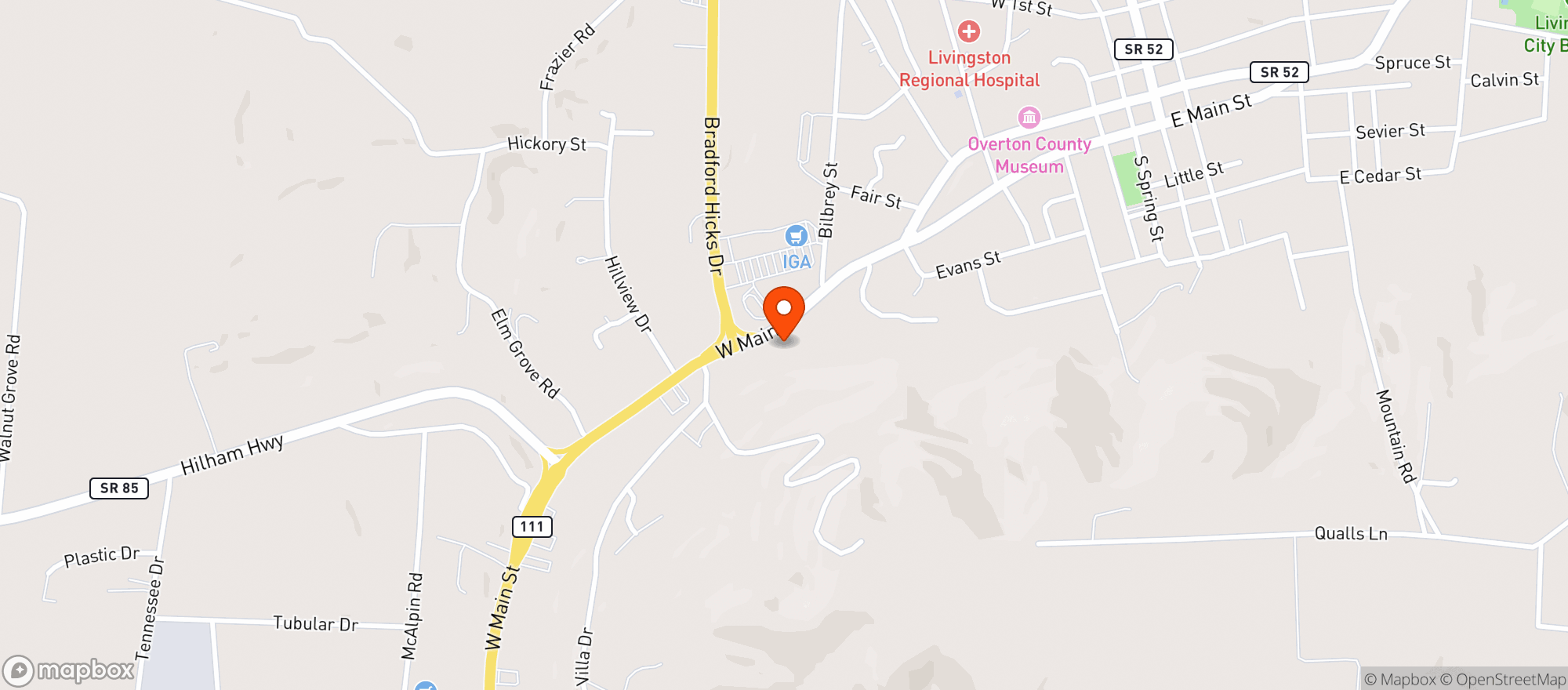Map showing Jack S Liquor