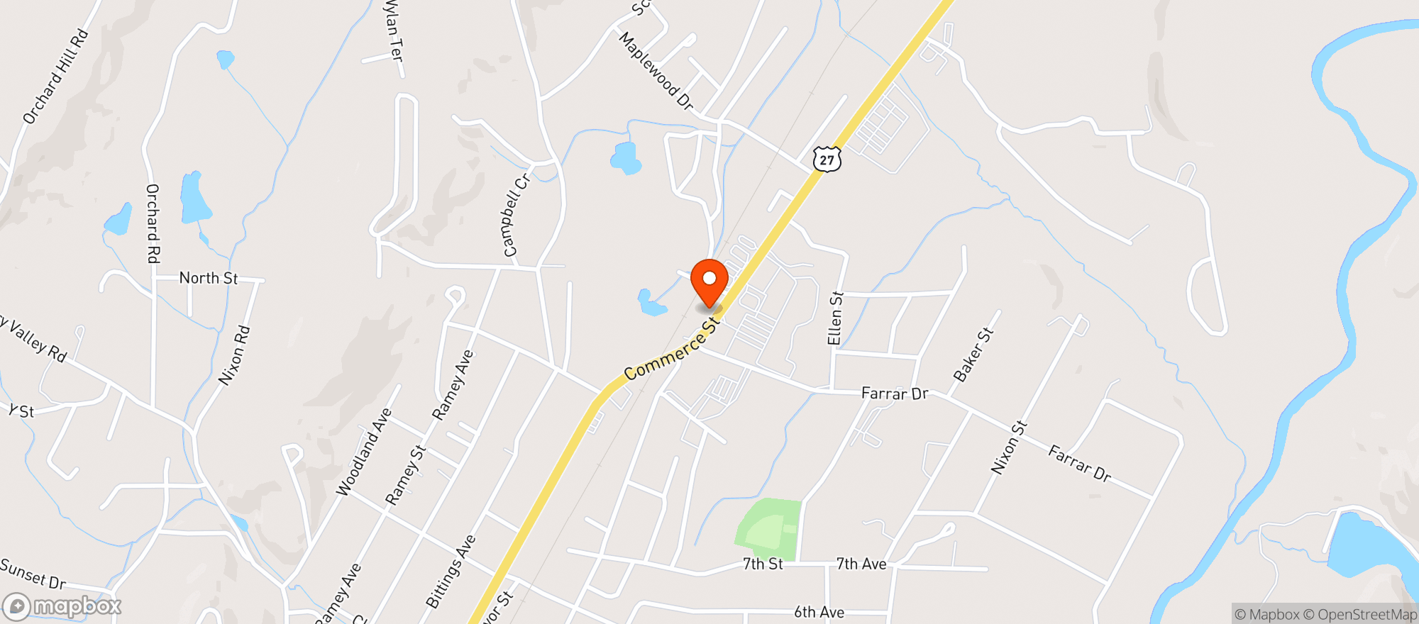 Map showing Quick Food Mart