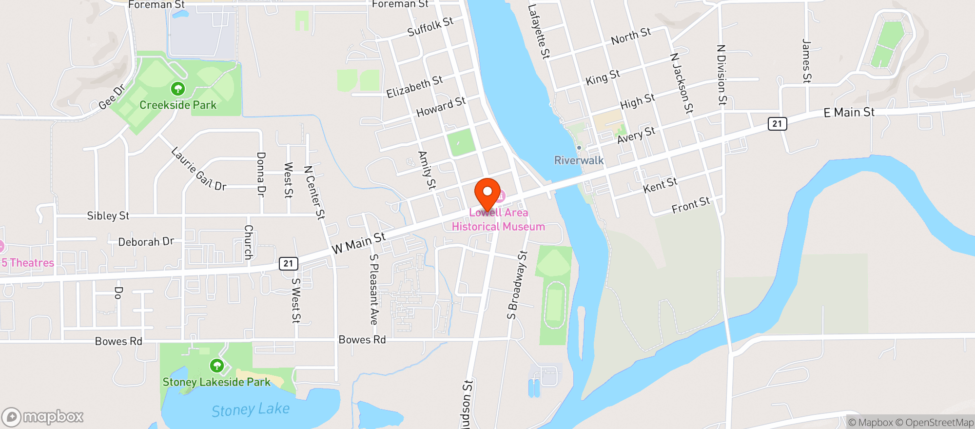 Map showing New Union Brewery