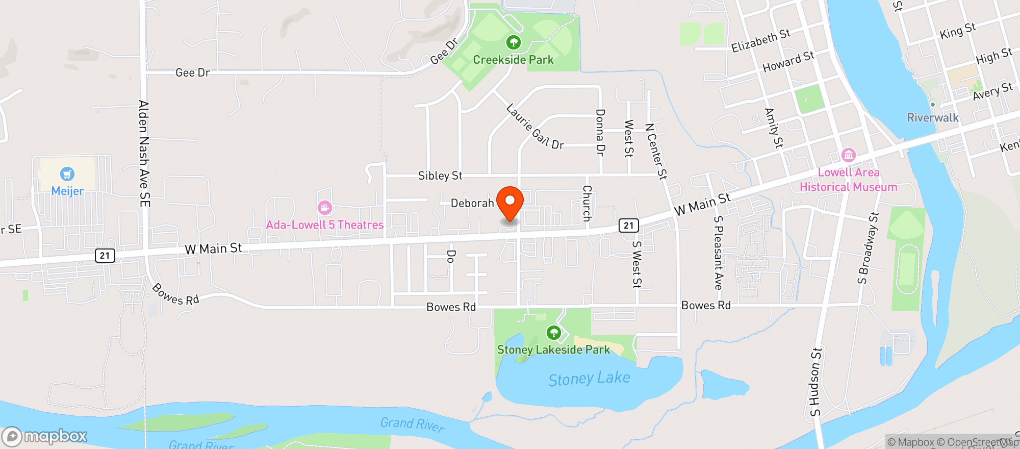 Map showing Lume - Lowell