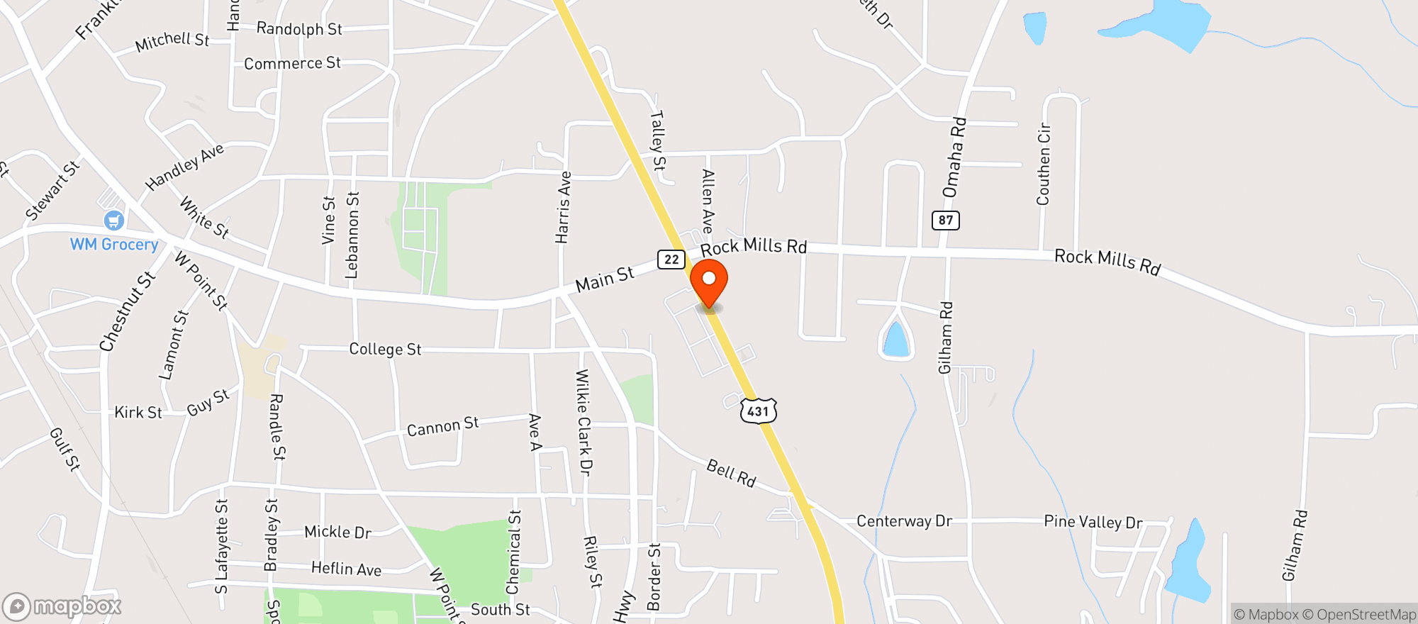 Map showing Quality Beverage Shop