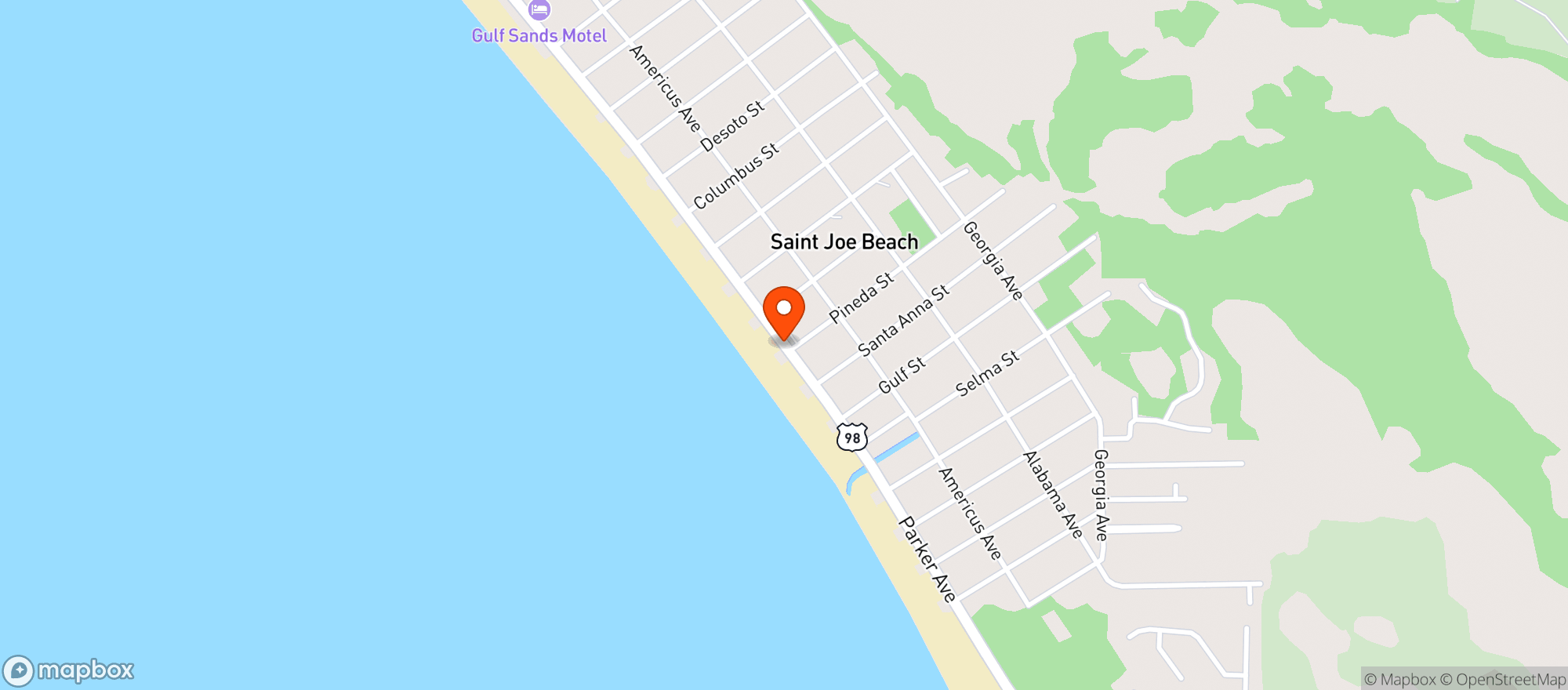 Map showing Shipwreck Raw Bar