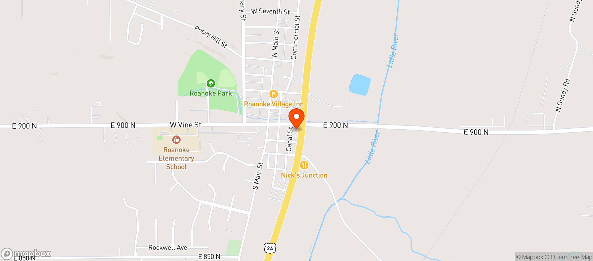 Map showing Belmont Beverage #23