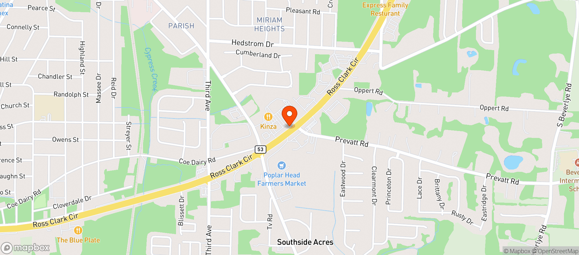 Map showing Publix