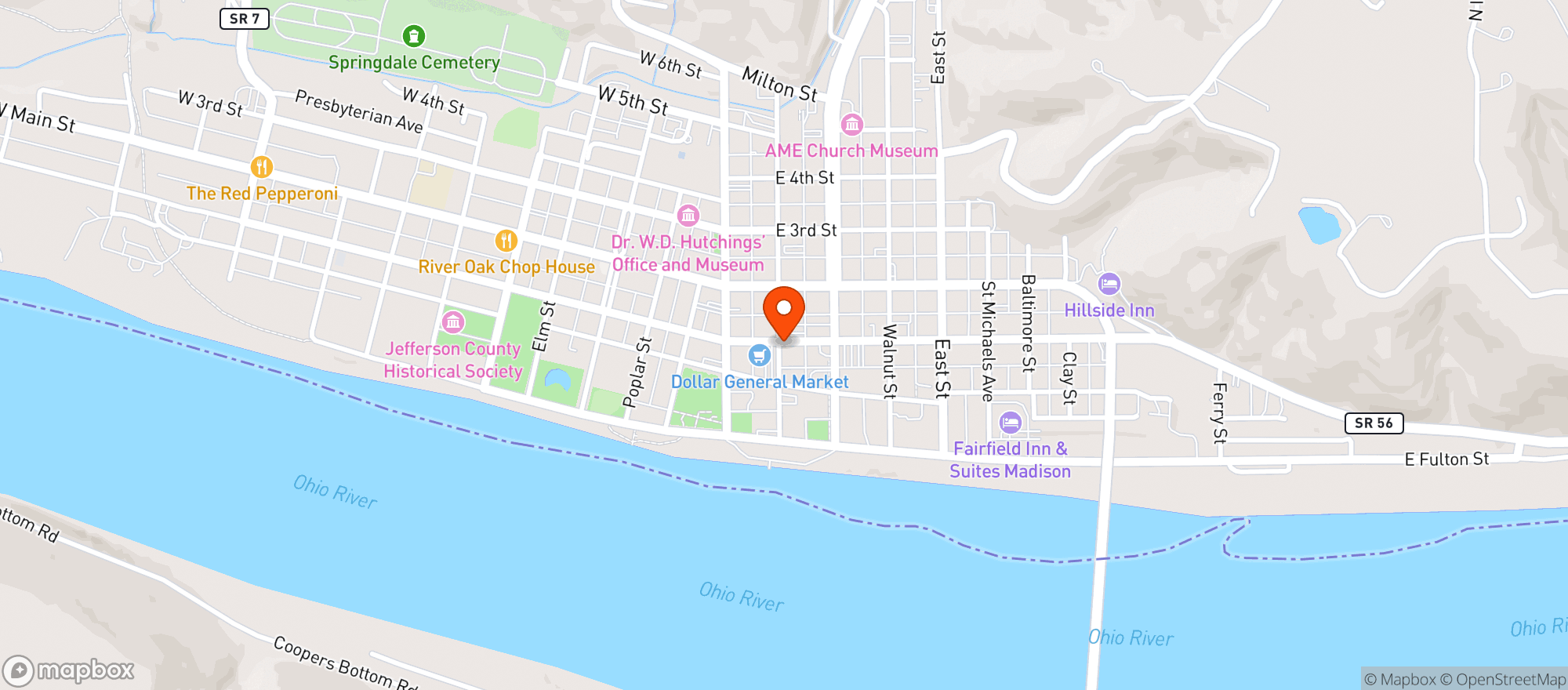 Map showing MADTOWN LIQUORS