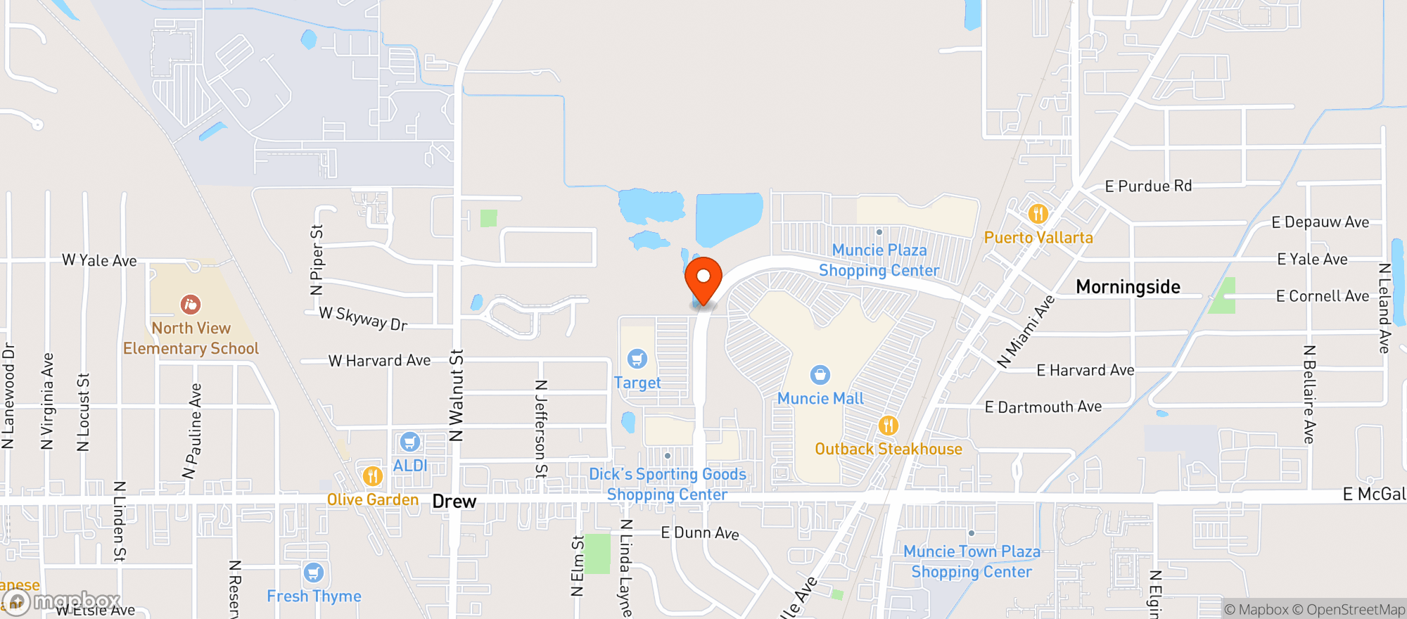 Map showing Target Store