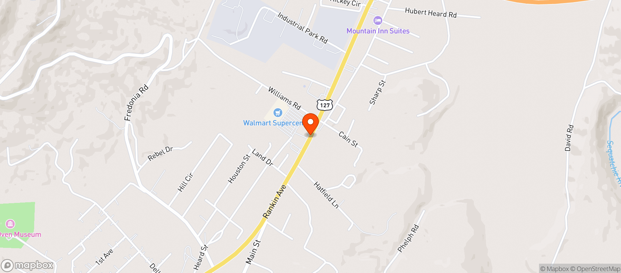 Map showing Walmart Supercenter