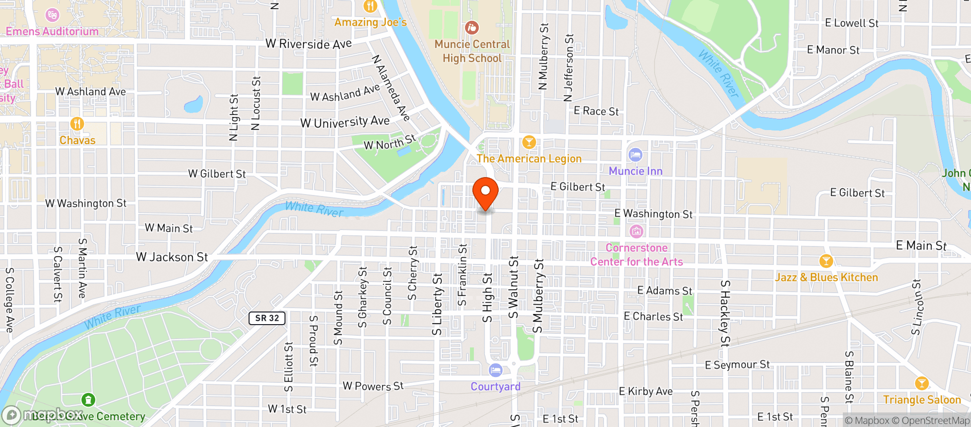 Map showing Savages Ale House