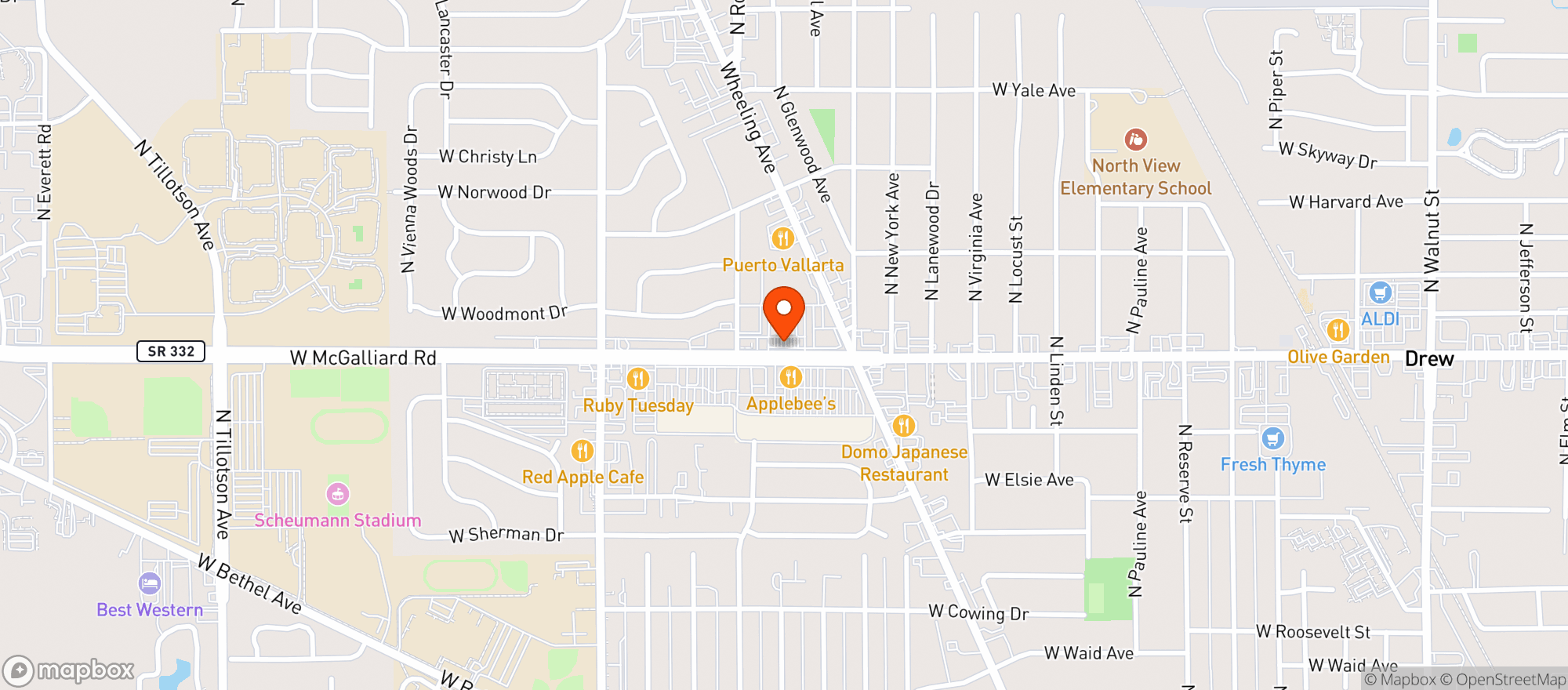 Map showing Payless Super Market