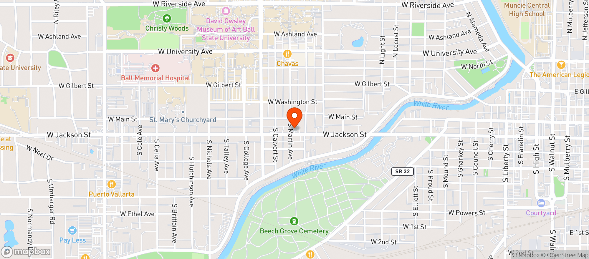 Map showing FRIENDLY PACKAGE LIQUOR