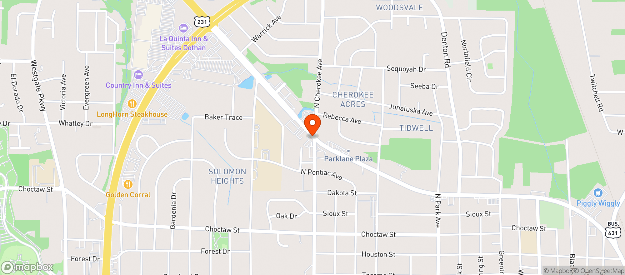Map showing Grocery Outlet