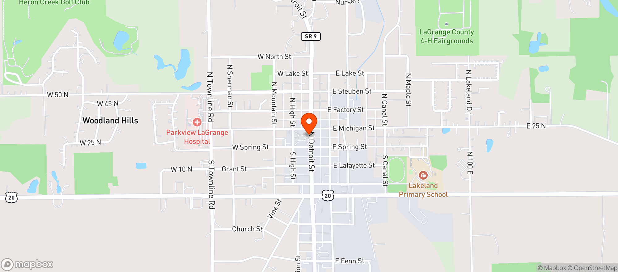 Map showing DETROIT ST B&G