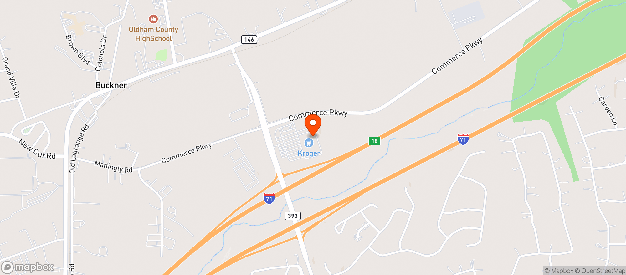 Map showing Kroger