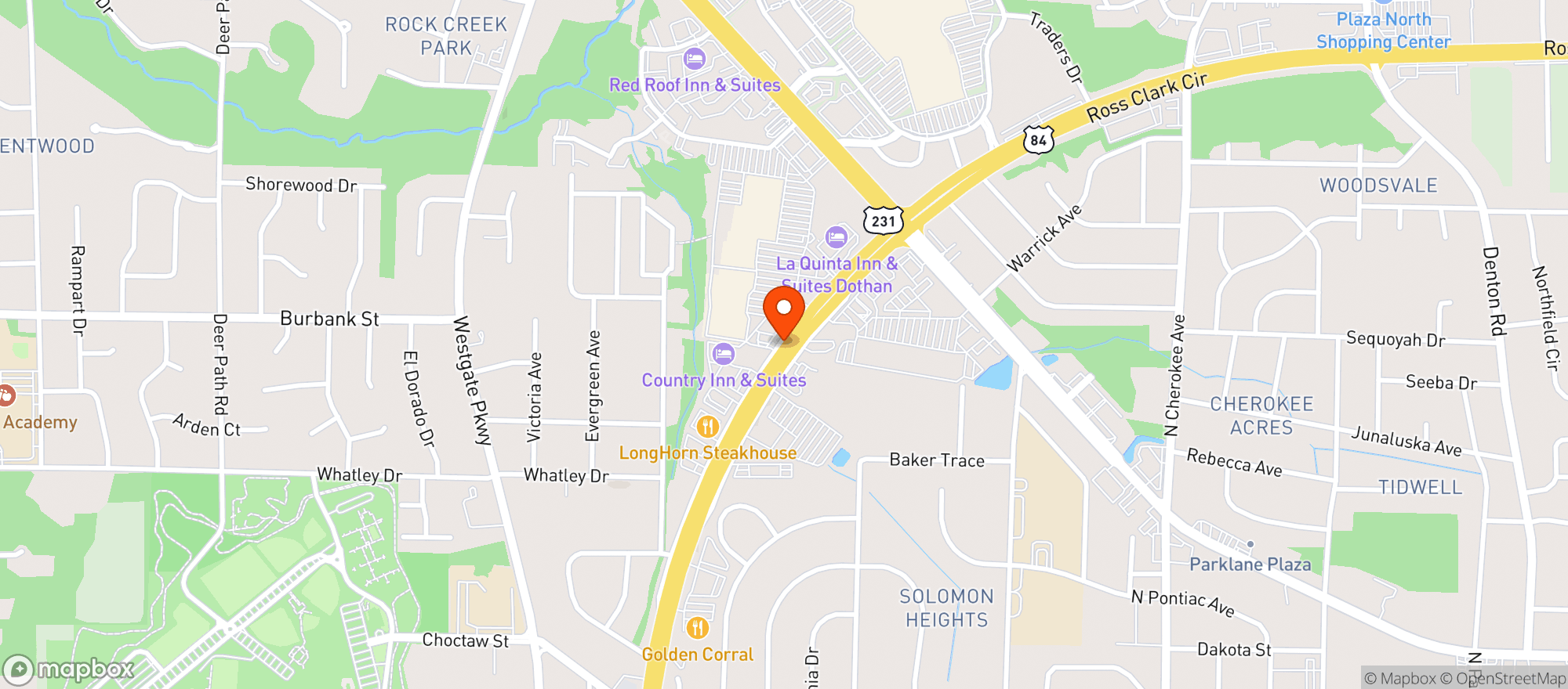 Map showing Publix Super Market