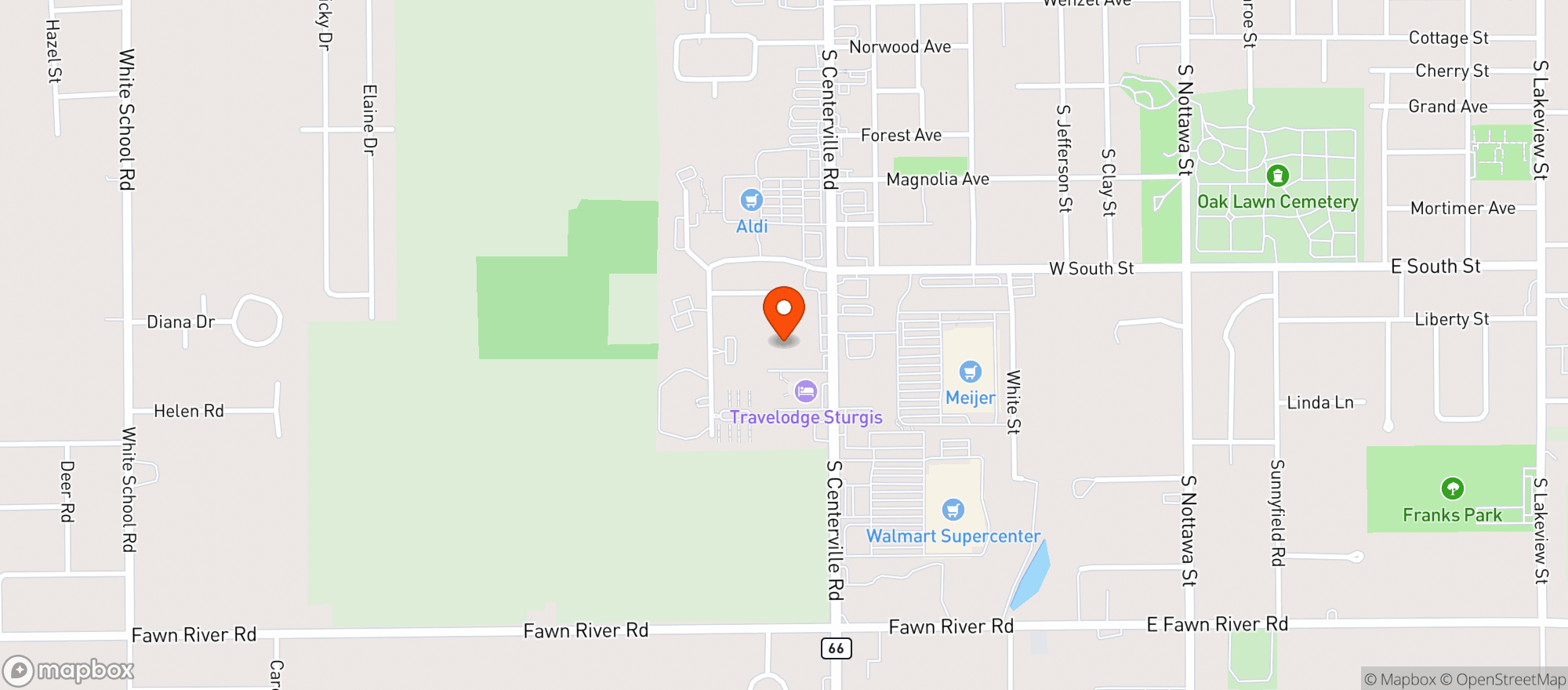 Map showing Levels Cannabis - Sturgis