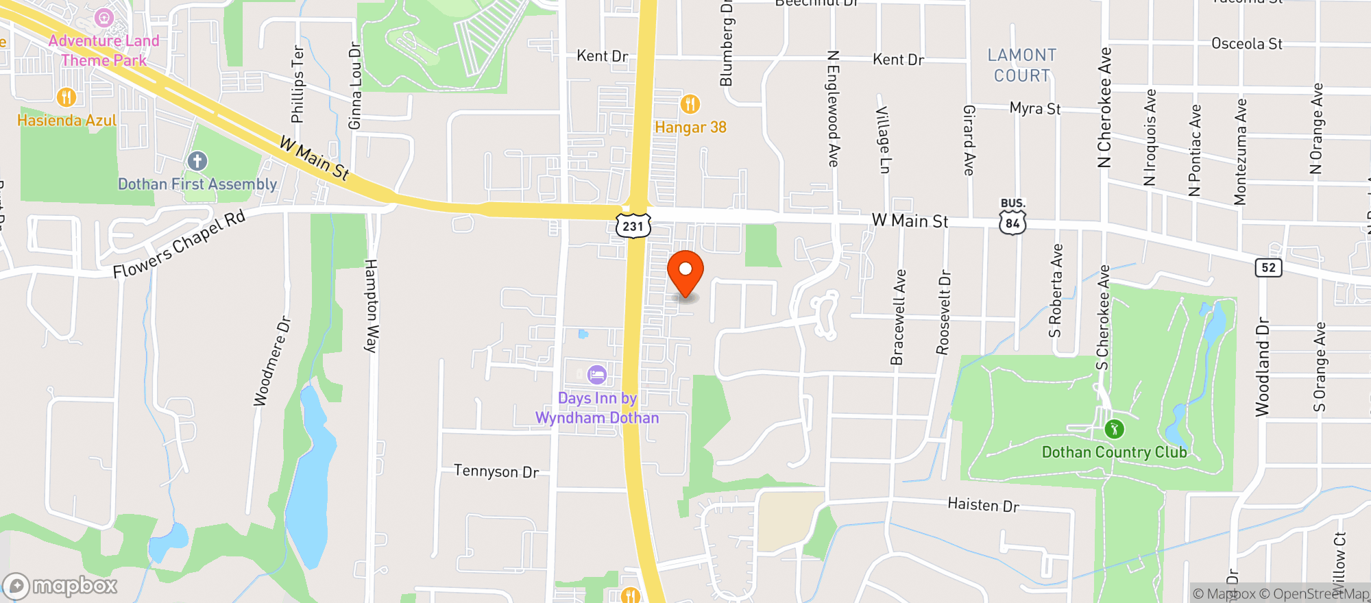 Map showing Gnc