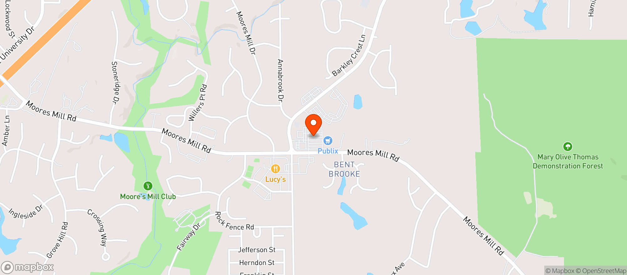 Map showing Publix