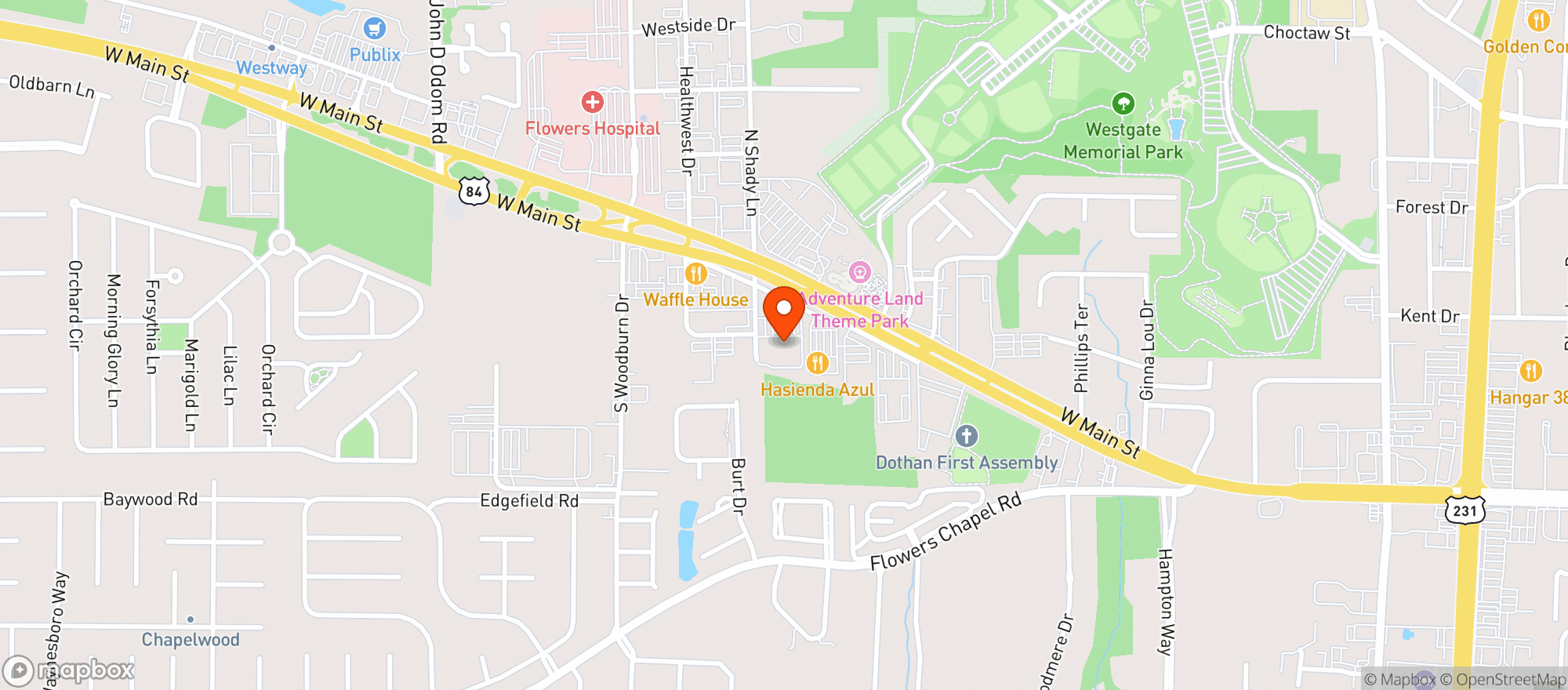 Map showing Walmart Neighborhood Ma #5769