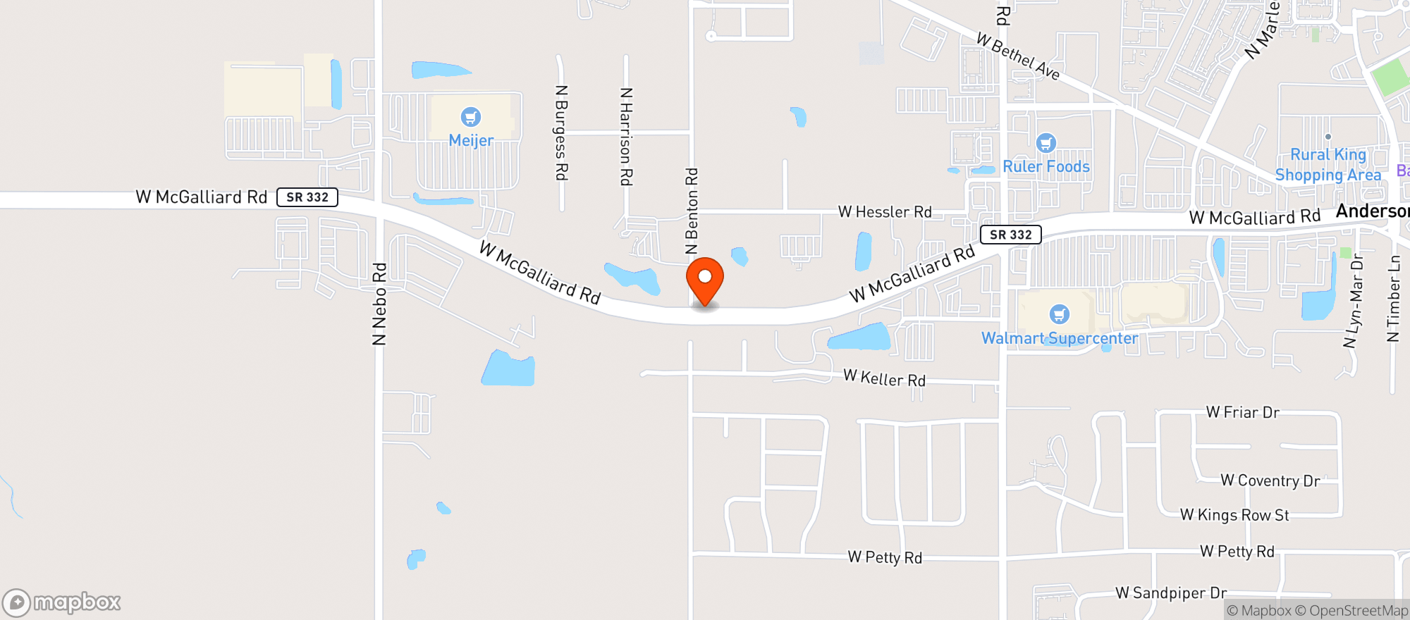 Map showing Meijer