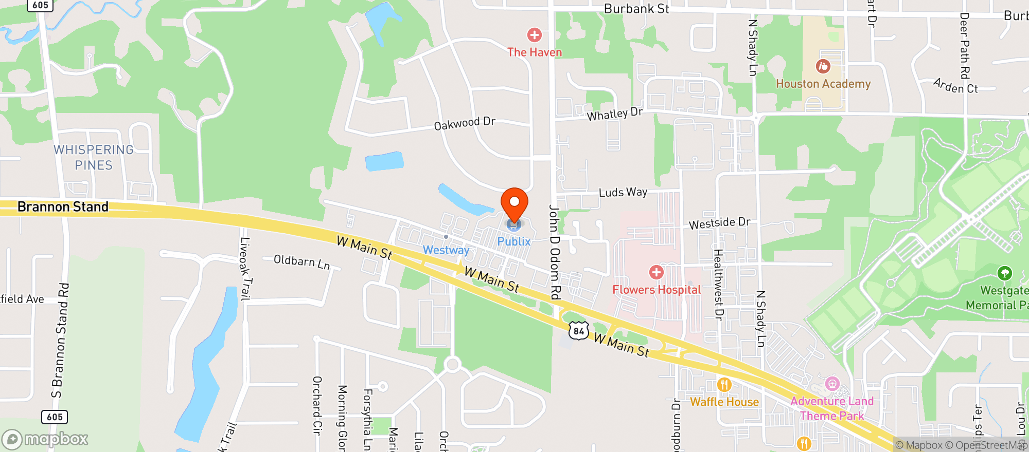 Map showing Publix Super Market