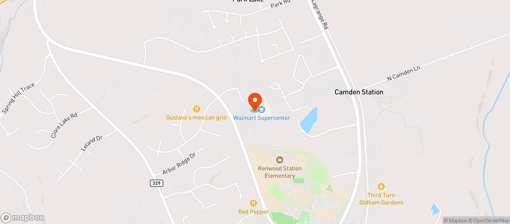 Map showing Walmart Supercenter #7290