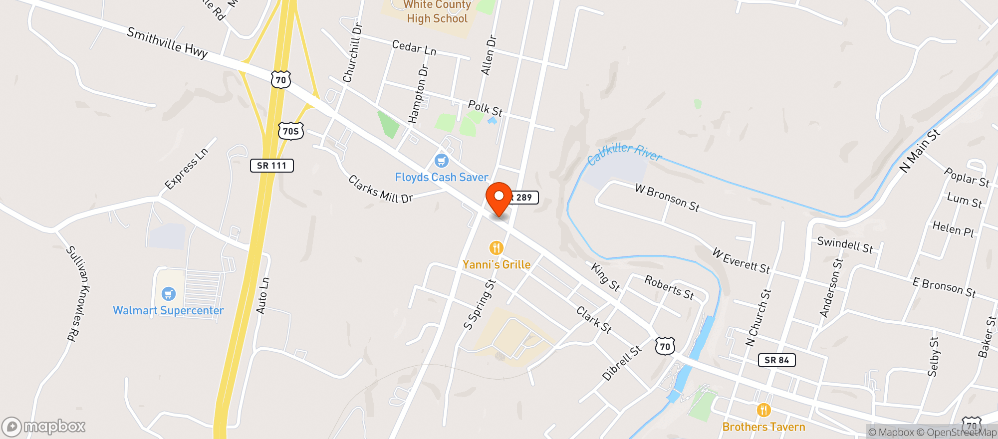 Map showing Peacock Wine & Spirits