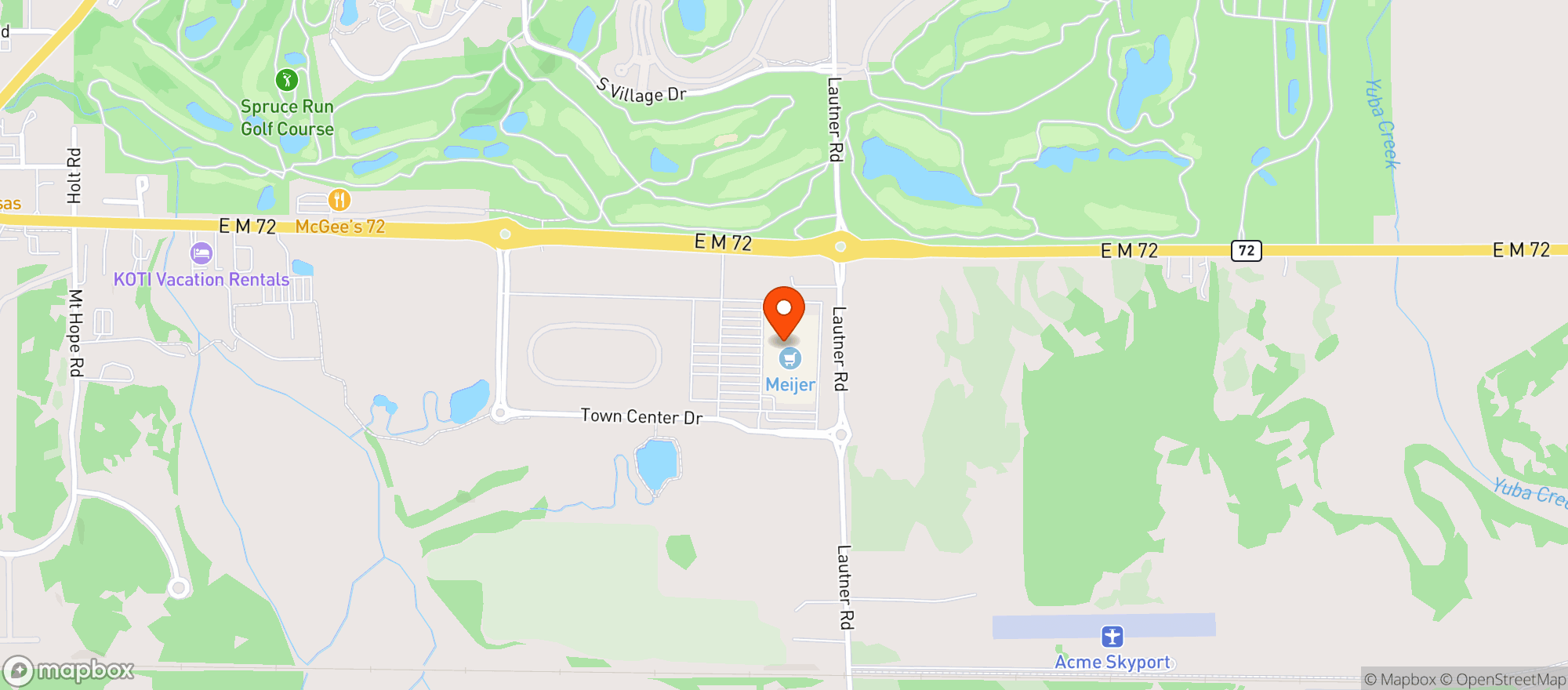 Map showing Meijer