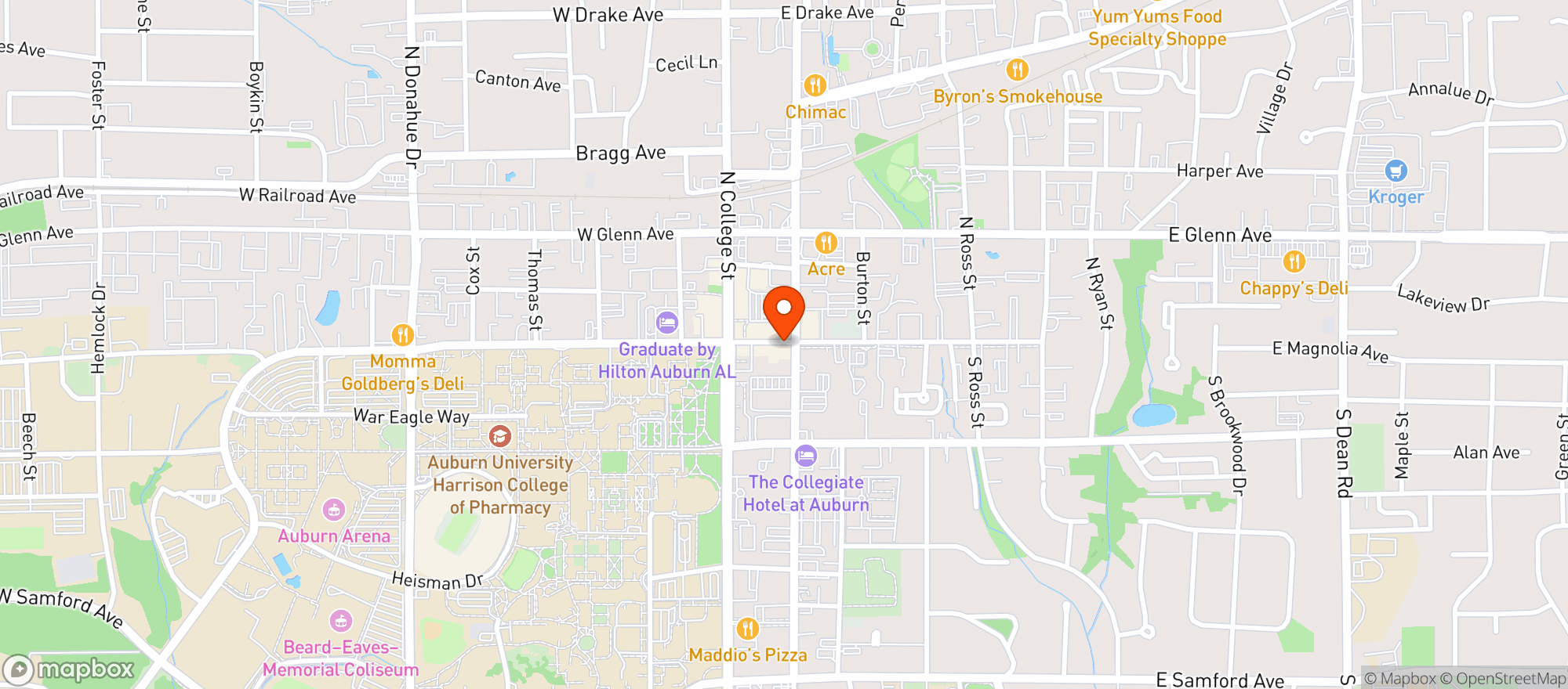 Map showing Hamiltons