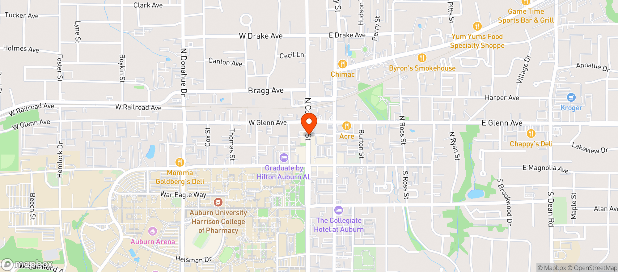 Map showing Jack Browns Beer & Burger Joint