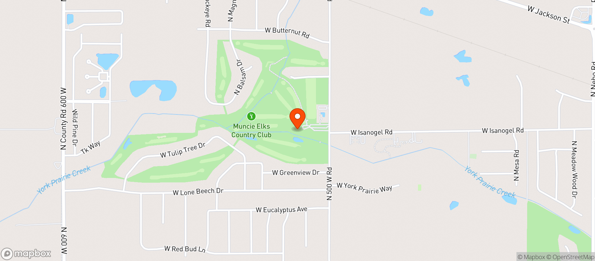 Map showing Elks Country Club