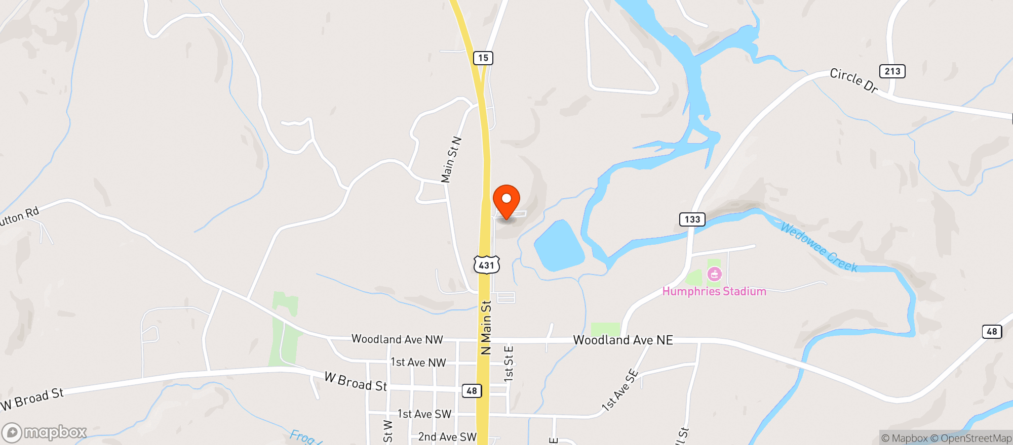 Map showing Wm Grocery