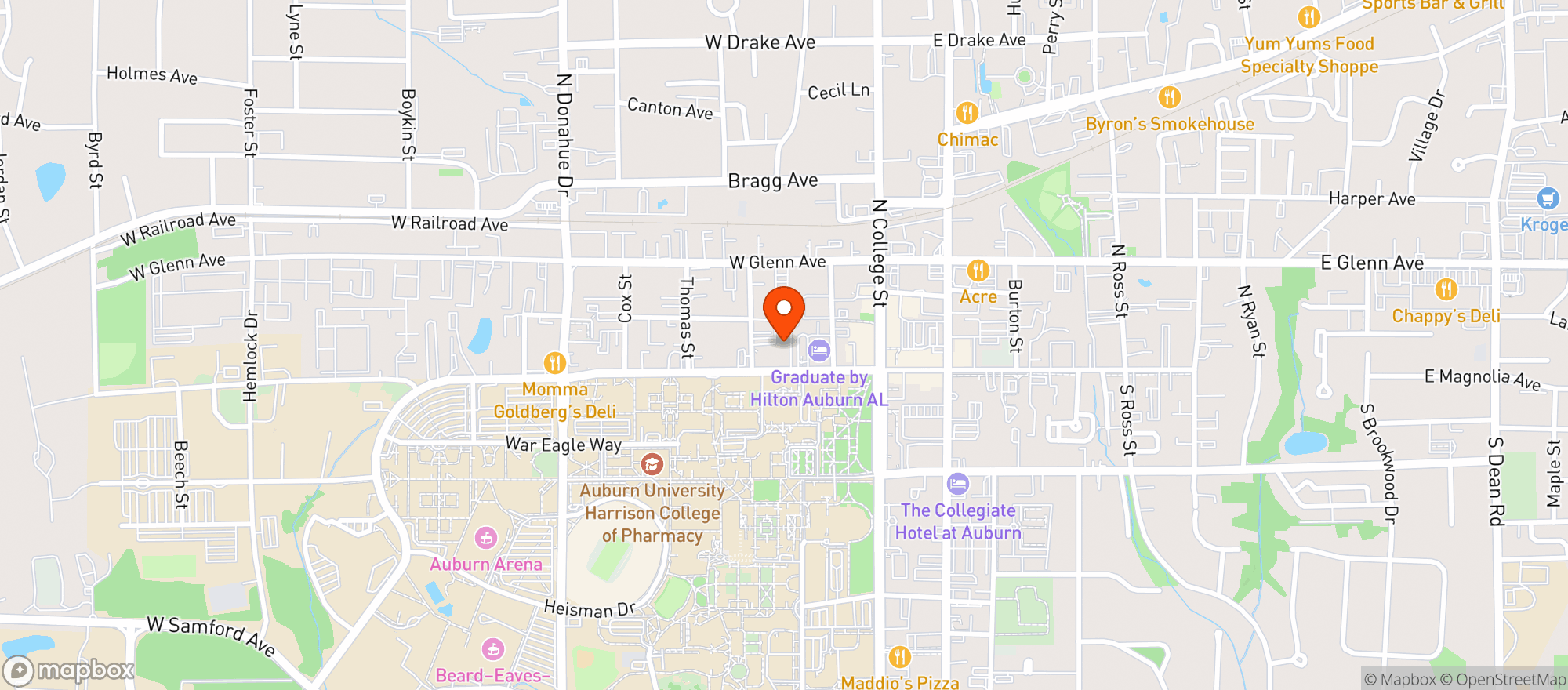 Map showing CURRY TO GO AND VAPELIFE