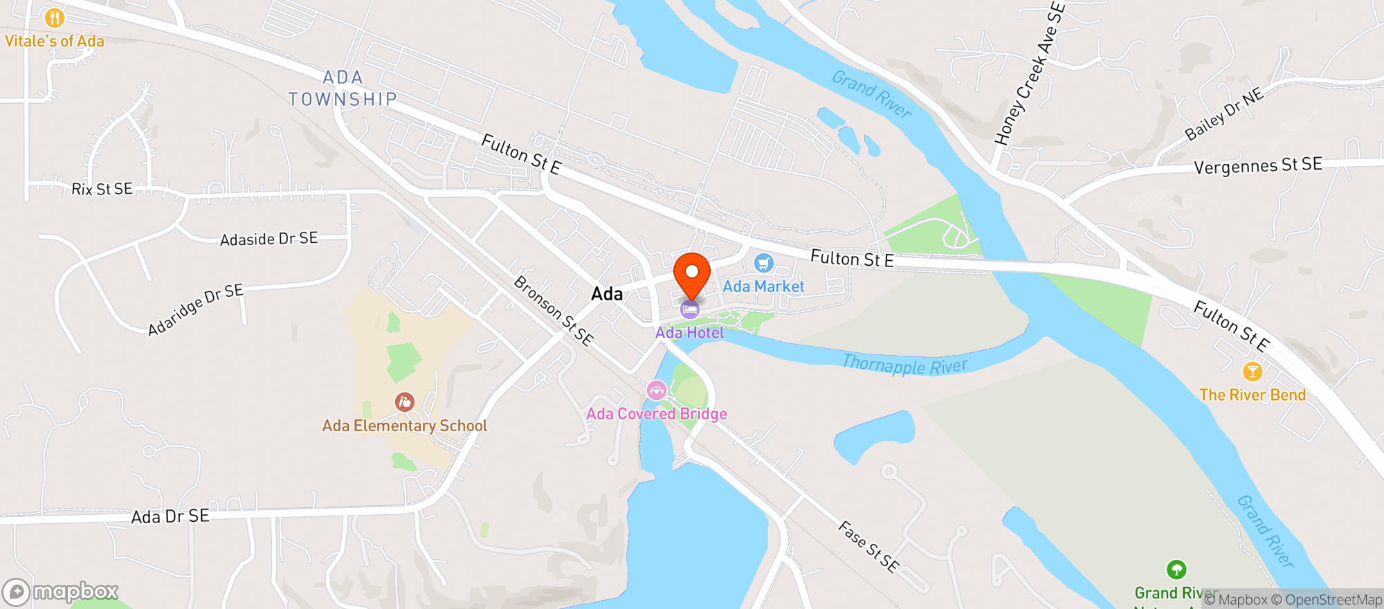 Map showing The Lark - Wine Bar Of Ada
