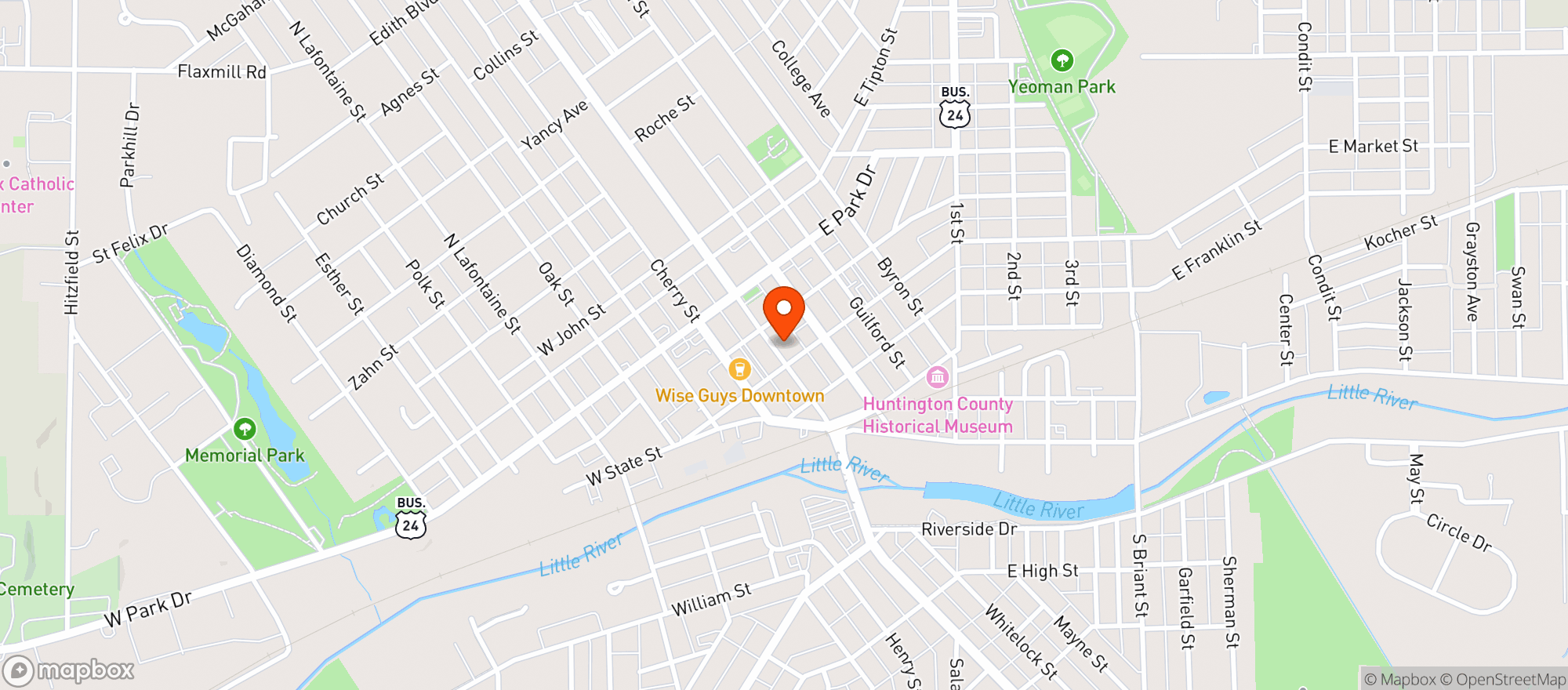 Map showing The Elevated Collective